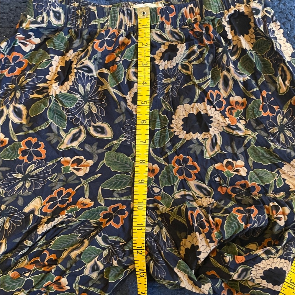 Natural Life Blue and Green Floral wide leg pants - Picture 3 of 5